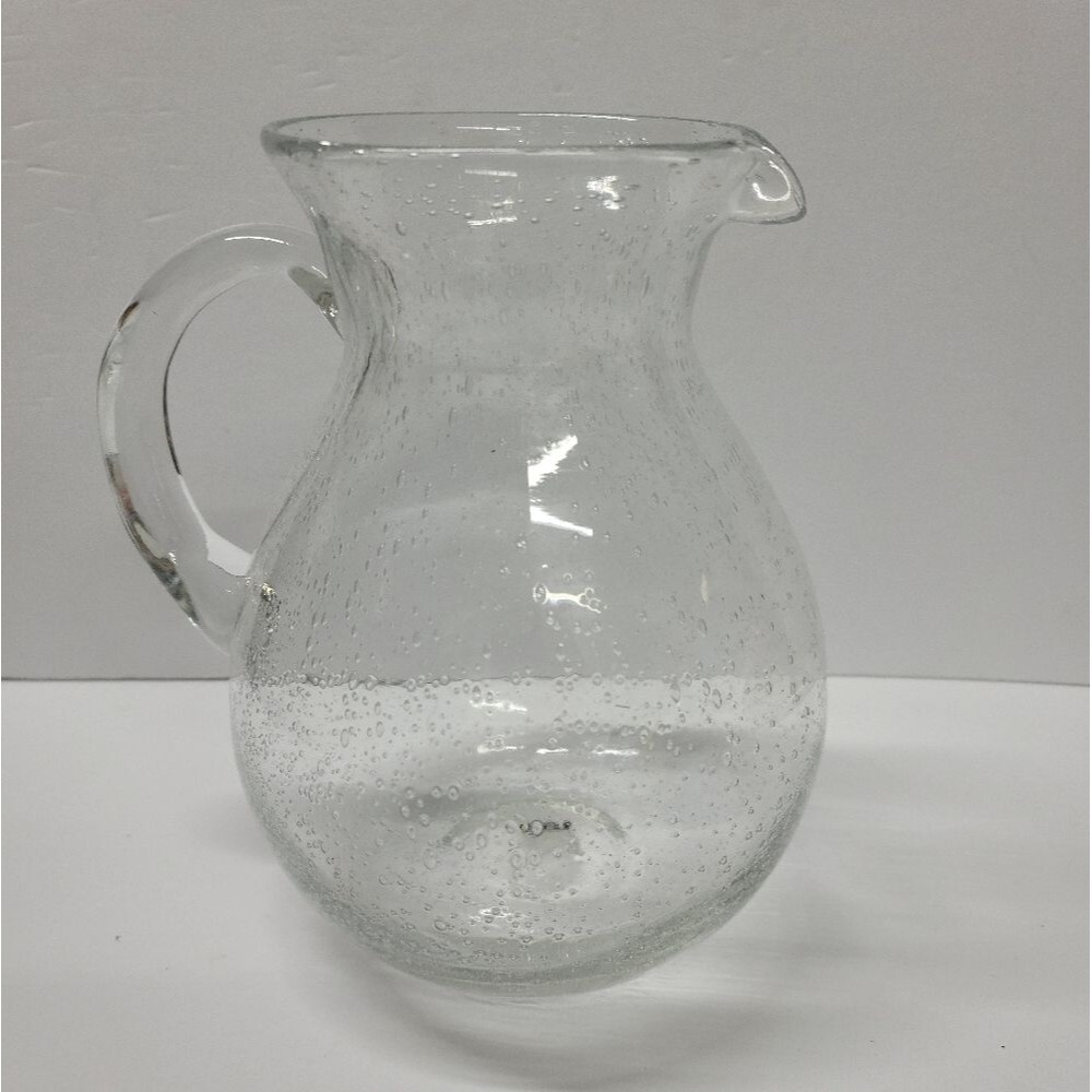 TAG Bubble Clear Glass Pitcher with Handle, 64 oz. CLEAR